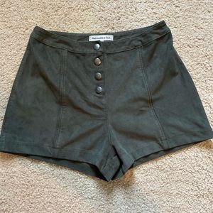 Abercrombie Faux Suede Button Up Shorts
